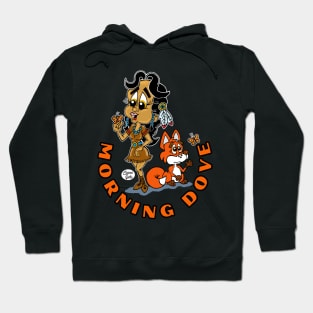Cute Gold Rush gang series #3 Morning Dove and red fox with butterflies Fritts Cartoons 2023 Hoodie